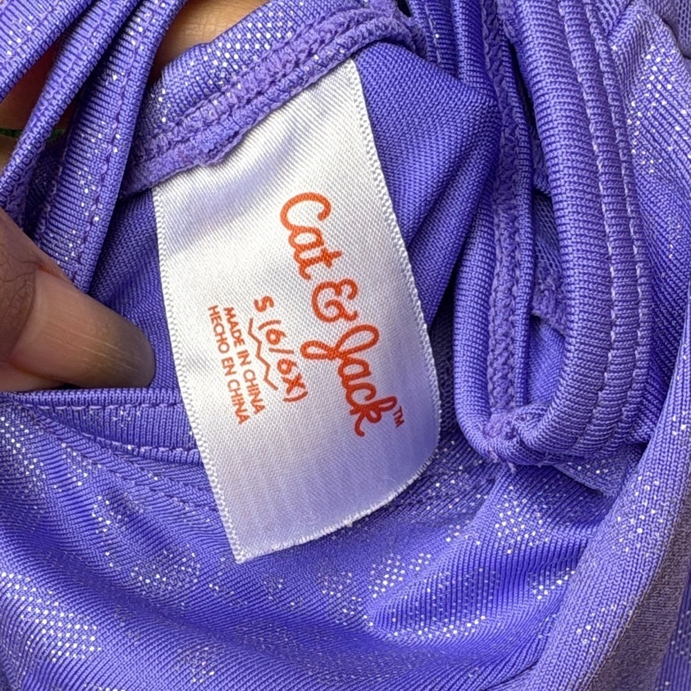 Cat & Jack Shimmering Purple gymnastic suit - Picture 2 of 7